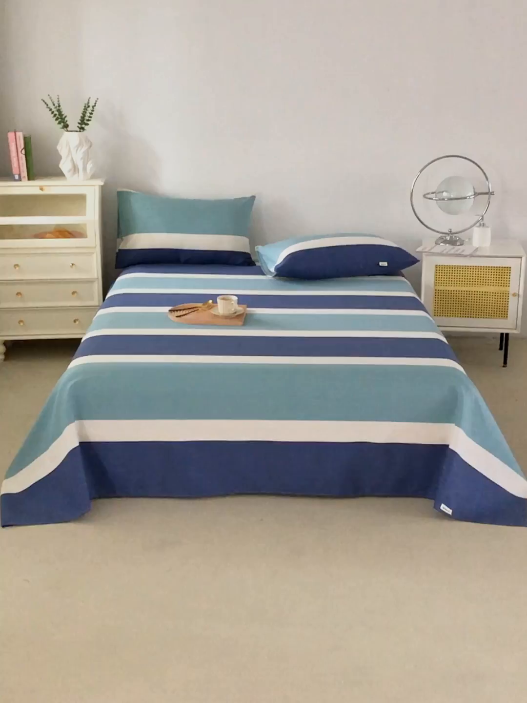 91家纺网 家纺一手货源 找家纺 棉乐町家居 2026新款原棉标印花老粗布床单 欢乐