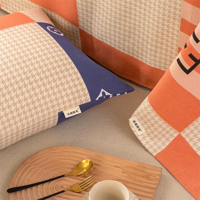 91家纺网 家纺一手货源 找家纺 棉乐町家居 2026新款原棉标印花老粗布床单 简尚