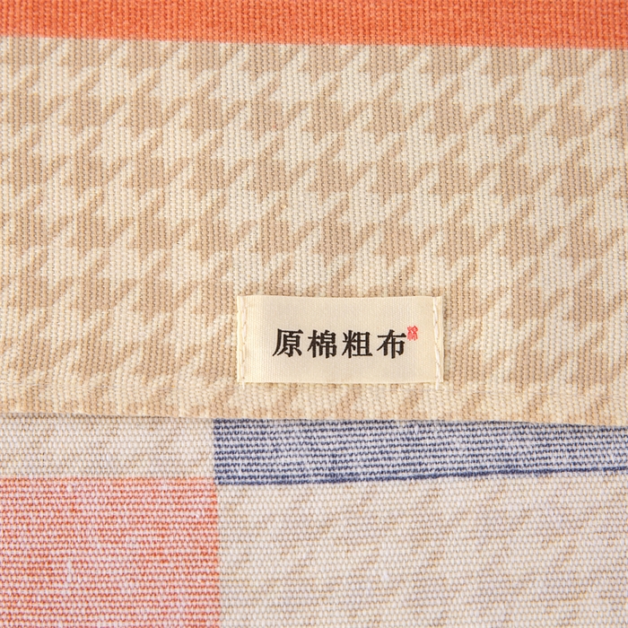 91家纺网 家纺一手货源 找家纺 棉乐町家居 2026新款原棉标印花老粗布床单 简尚