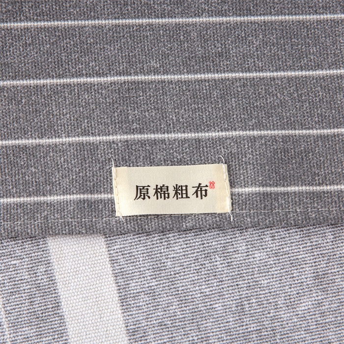 91家纺网 家纺一手货源 找家纺 棉乐町家居 2026新款原棉标印花老粗布床单 冷灰