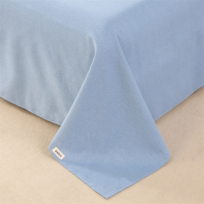 91家纺网 家纺一手货源 找家纺 棉乐町家居 2026新款原棉标印花老粗布床单 偶遇