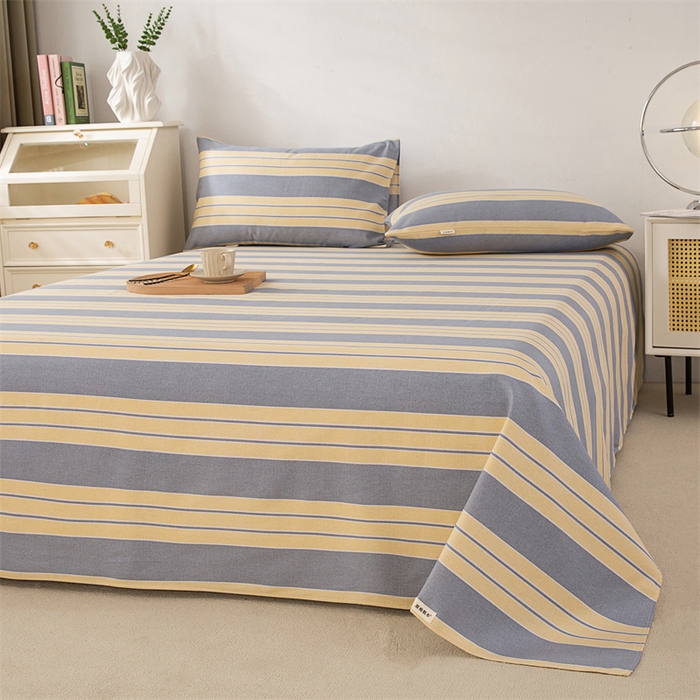 91家纺网 家纺一手货源 找家纺 棉乐町家居 2026新款原棉标印花老粗布床单 温馨