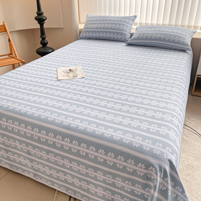 91家纺网 家纺一手货源 找家纺 棉乐町家居 2026新款原棉标印花老粗布床单 小时光