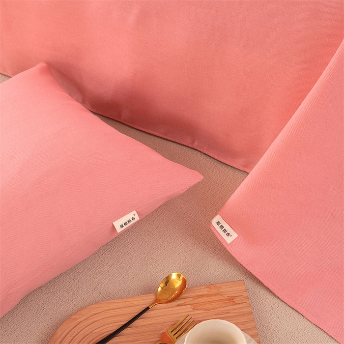 91家纺网 家纺一手货源 找家纺 棉乐町家居 2026新款原棉标印花老粗布床单 樱花粉