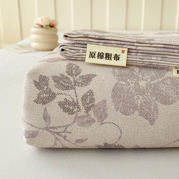 91家纺网 家纺一手货源 找家纺 （总）金泰莱 2026新款工艺款原棉印花老粗布床单系列