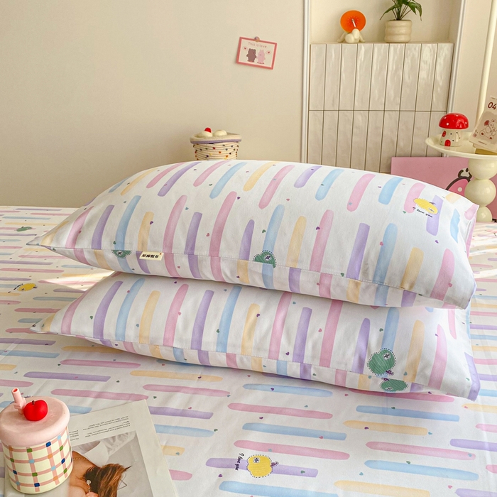 91家纺网 家纺一手货源 找家纺 金泰莱 2026新款工艺款原棉印花老粗布床单系列 南瓜