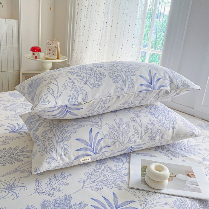 91家纺网 家纺一手货源 找家纺 金泰莱 2026新款工艺款原棉印花老粗布床单系列 柒婳