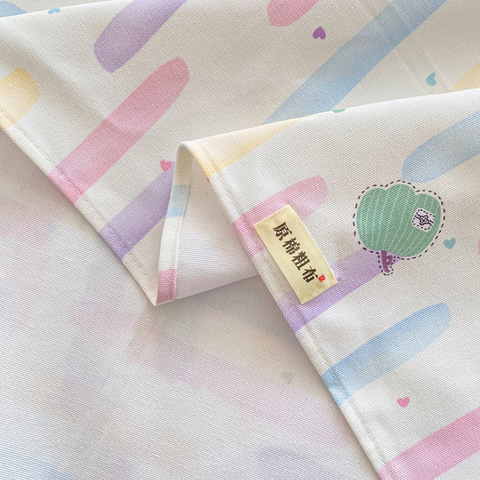 91家纺网 家纺一手货源 找家纺 金泰莱 2026新款工艺款原棉印花老粗布床单系列 南瓜