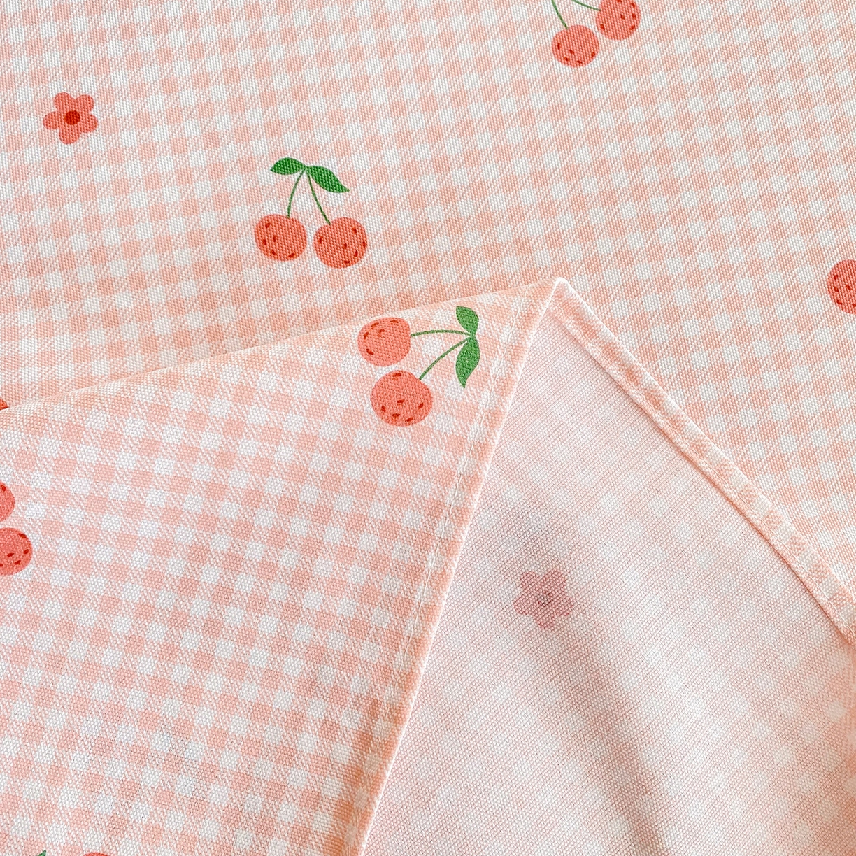 91家纺网 家纺一手货源 找家纺 金泰莱 2026新款工艺款原棉印花老粗布床单系列 格子樱桃