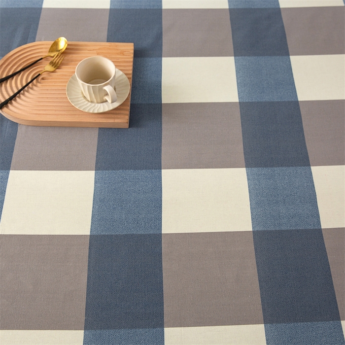 91家纺网 家纺一手货源 找家纺 金泰莱 2026新款工艺款原棉印花老粗布床单系列 蓝格