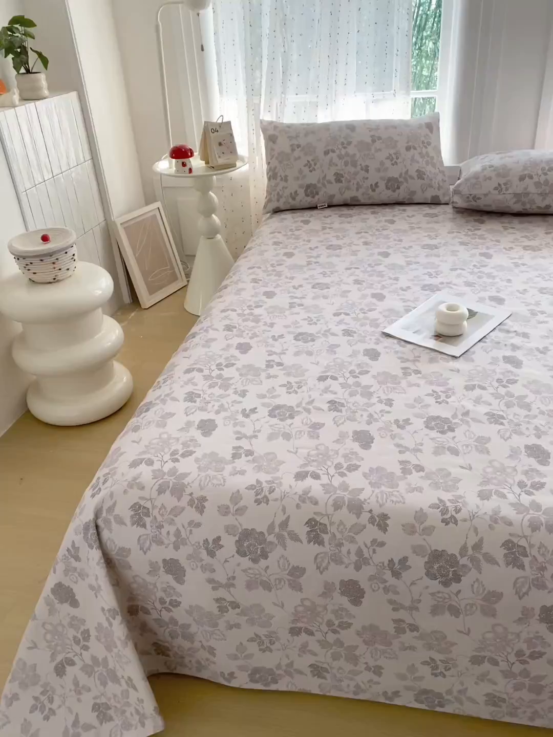 91家纺网 家纺一手货源 找家纺 金泰莱 2026新款工艺款原棉印花老粗布床单系列 墨晔