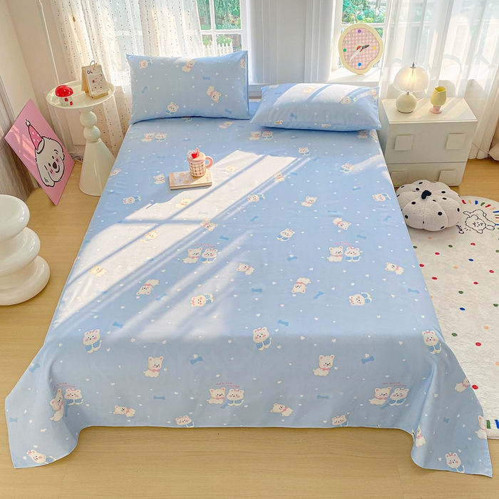 91家纺网 家纺一手货源 找家纺 金泰莱 2026新款工艺款原棉印花老粗布床单系列 朋友