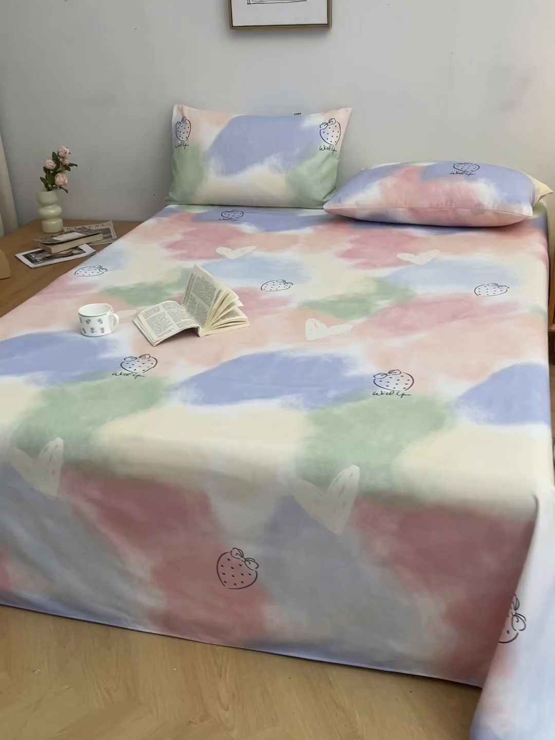 91家纺网 家纺一手货源 找家纺 金泰莱 2026新款爆款印花原棉老粗布床单 梦幻星空