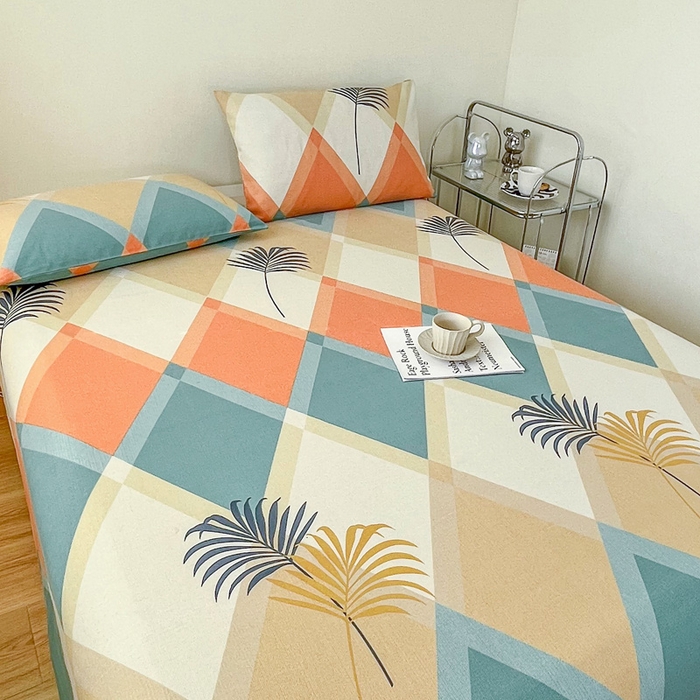 91家纺网 家纺一手货源 找家纺 金泰莱 2026新款爆款印花原棉老粗布床单 南风