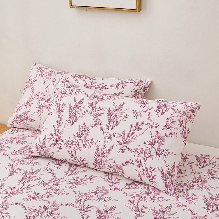 91家纺网 家纺一手货源 找家纺 金泰莱 2026新款爆款印花原棉老粗布床单 瑞莎