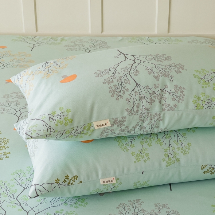 91家纺网 家纺一手货源 找家纺 金泰莱 2026新款爆款印花原棉老粗布床单 蚀妆