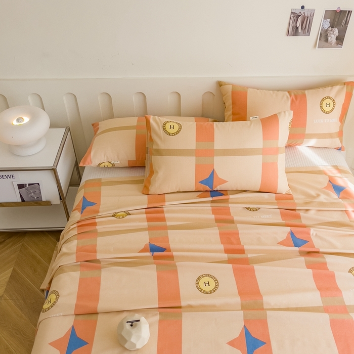 91家纺网 家纺一手货源 找家纺 金泰莱 2026新款爆款印花原棉老粗布床单 未安