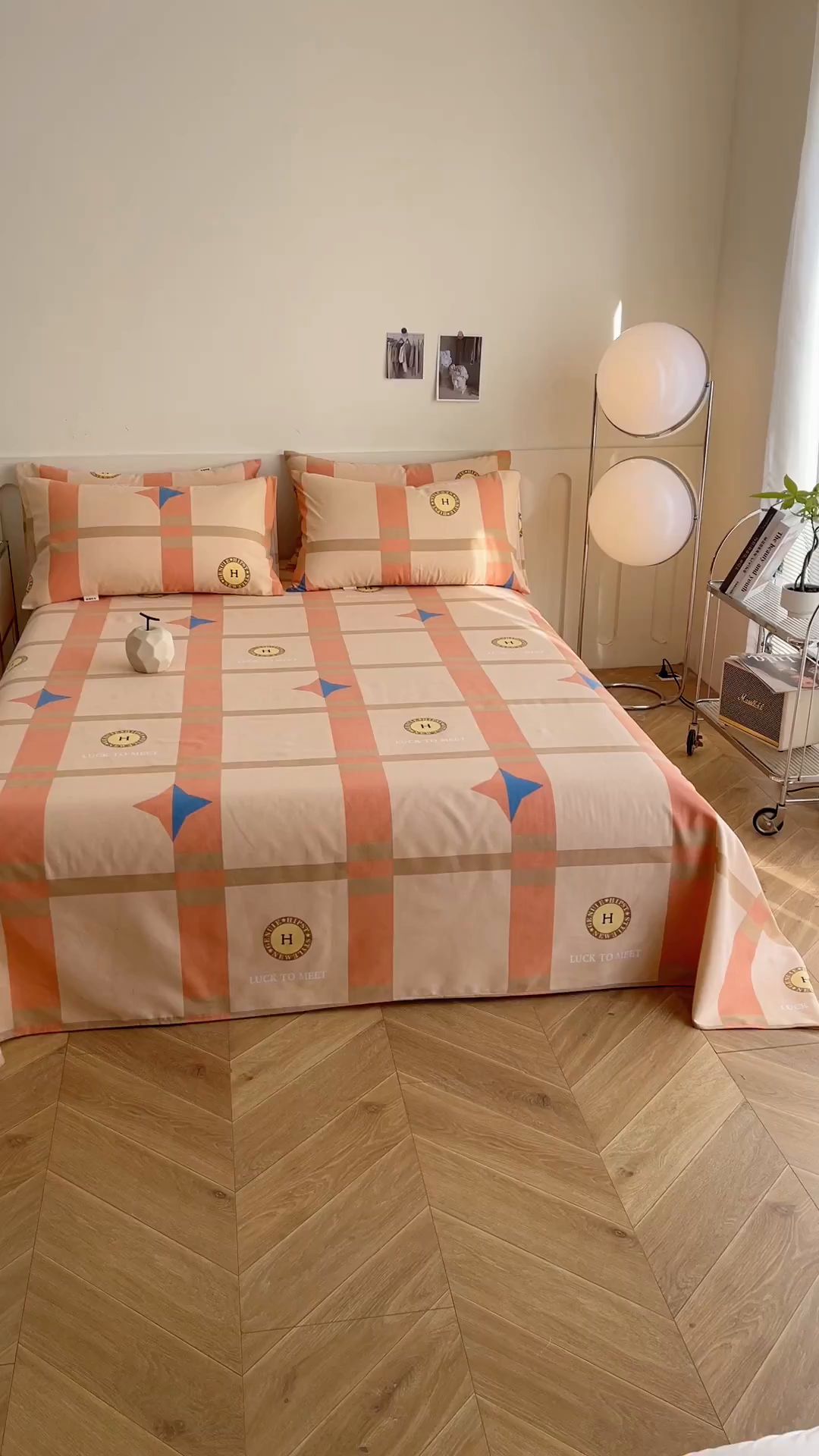 91家纺网 家纺一手货源 找家纺 金泰莱 2026新款爆款印花原棉老粗布床单 未安