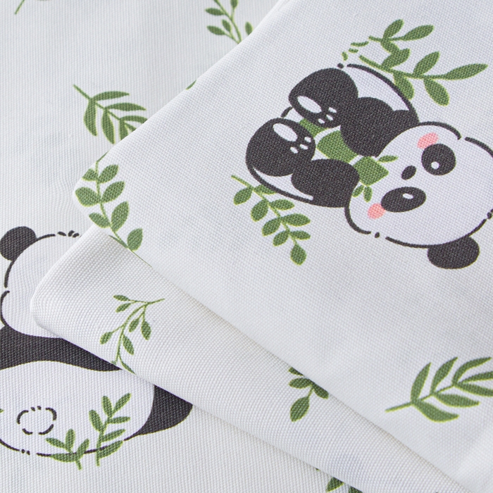 91家纺网 家纺一手货源 找家纺 金泰莱 2026新款爆款印花原棉老粗布床单 熊猫宝贝