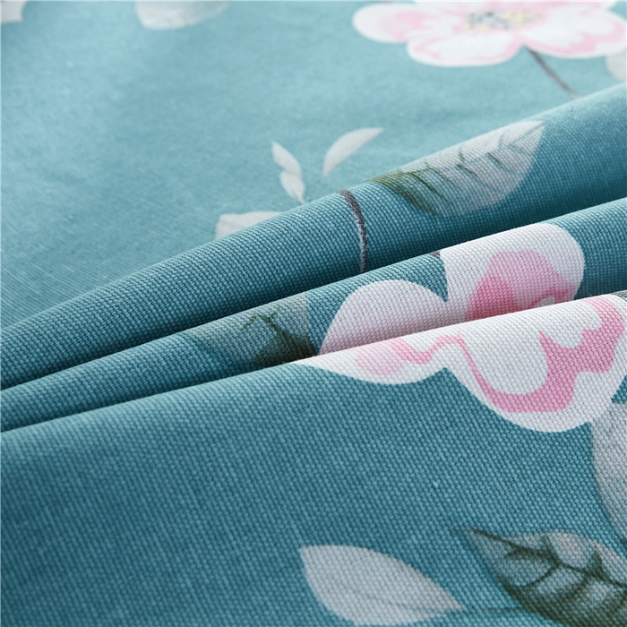 91家纺网 家纺一手货源 找家纺 金泰莱 2026新款爆款印花原棉老粗布床单 醉花都-蓝