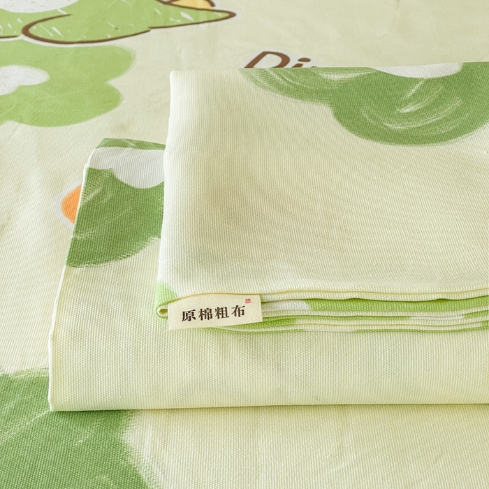 91家纺网 家纺一手货源 找家纺 金泰莱 2026新款原棉标印花老粗布床单 兮心