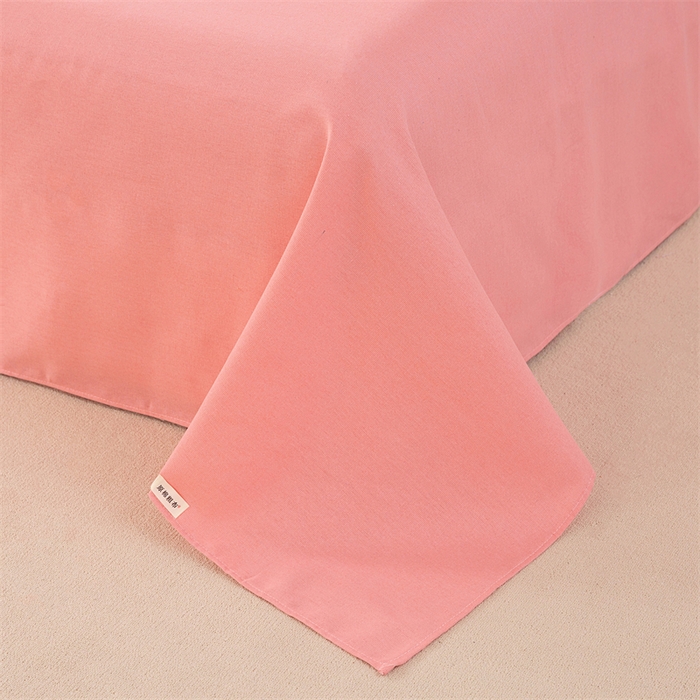 91家纺网 家纺一手货源 找家纺 金泰莱 2026新款原棉标印花老粗布床单 樱花粉