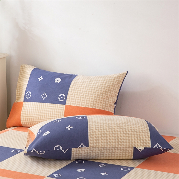 91家纺网 家纺一手货源 找家纺 金泰莱 2026新款原棉标印花老粗布床单 简尚