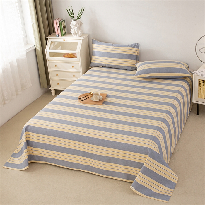 91家纺网 家纺一手货源 找家纺 金泰莱 2026新款原棉标印花老粗布床单 温馨