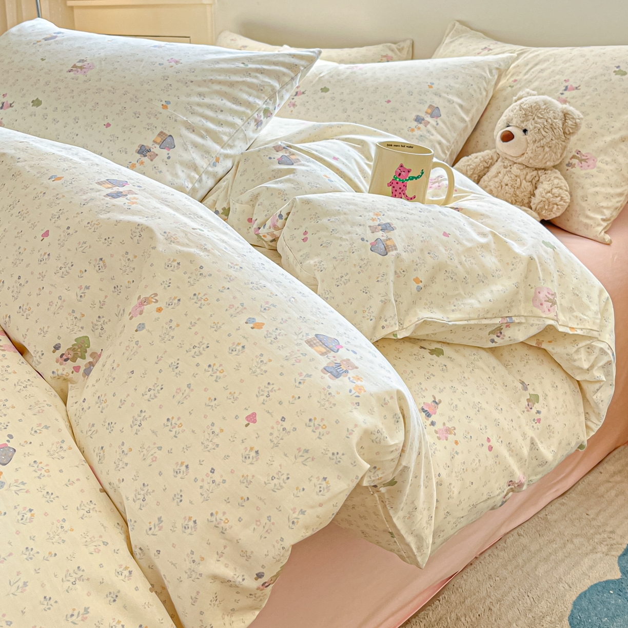 91家纺网 家纺一手货源 找家纺 （总）吉象家纺 2026春夏新款全棉纯棉印花四件套