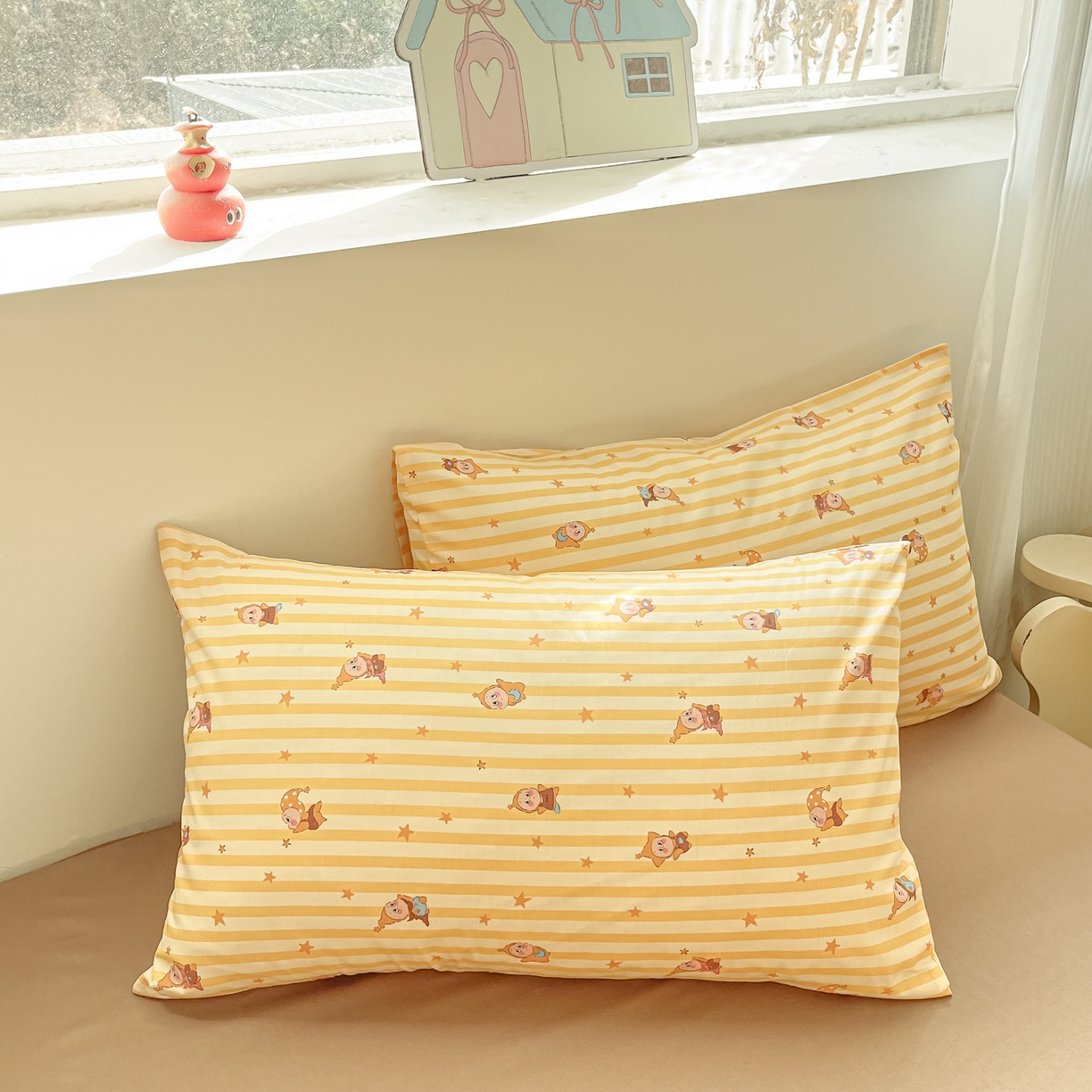 91家纺网 家纺一手货源 找家纺 吉象家纺 2026春夏新款全棉纯棉印花四件套 萌星