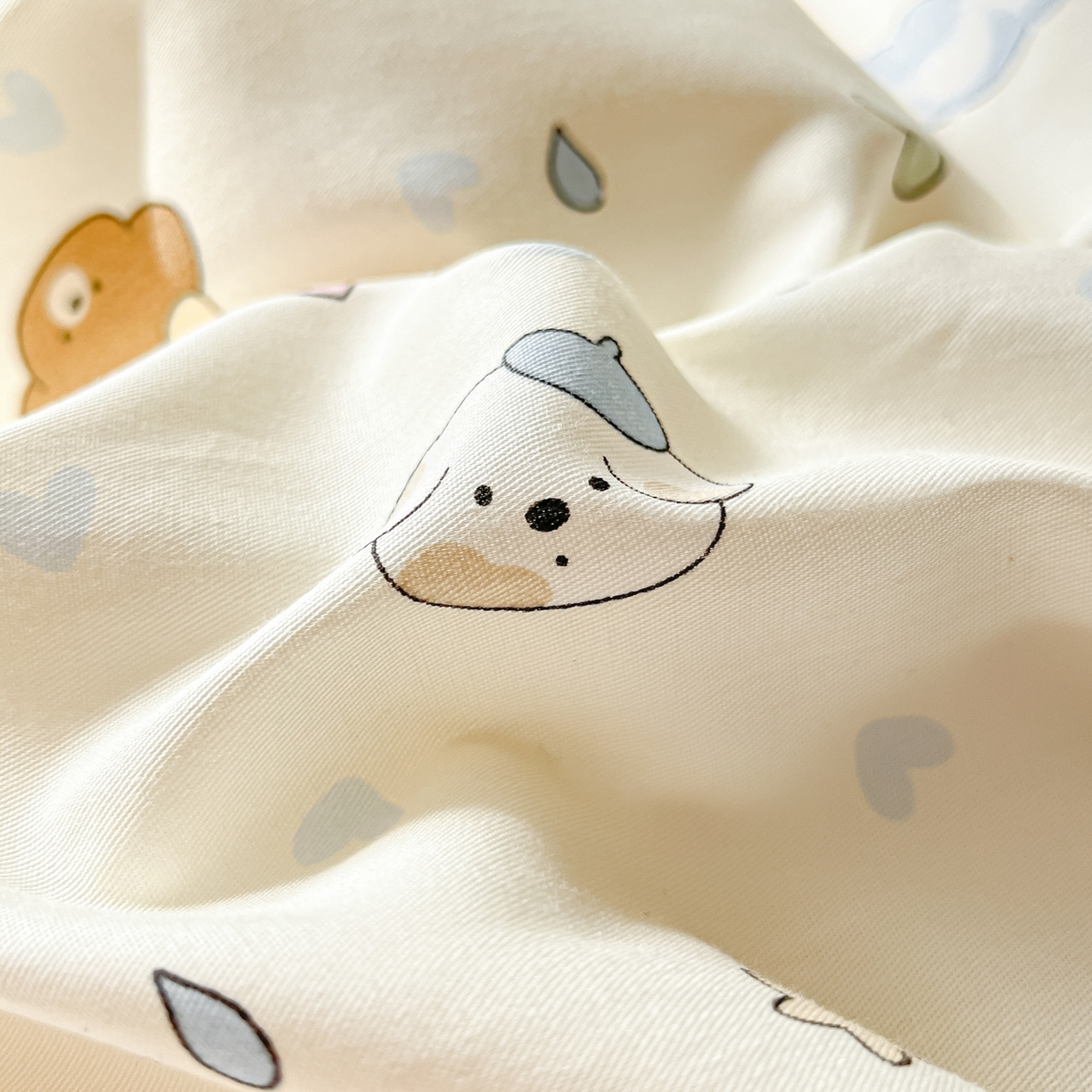 91家纺网 家纺一手货源 找家纺 吉象家纺 2026春夏新款全棉纯棉印花四件套 鼻涕狗