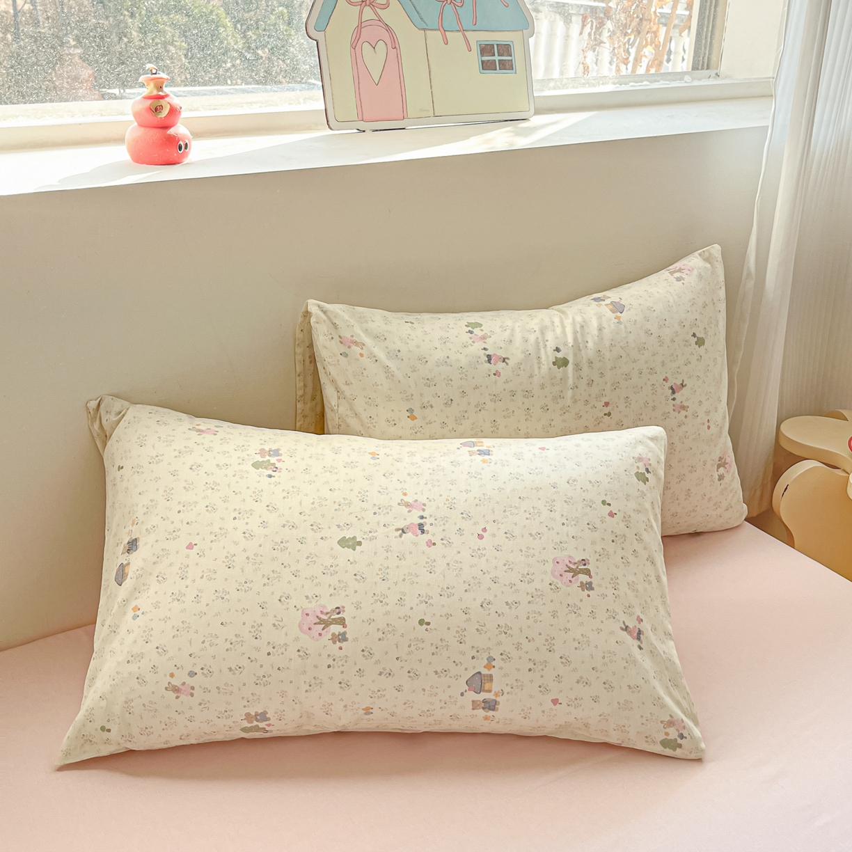 91家纺网 家纺一手货源 找家纺 吉象家纺 2026春夏新款全棉纯棉印花四件套 花园梦梦