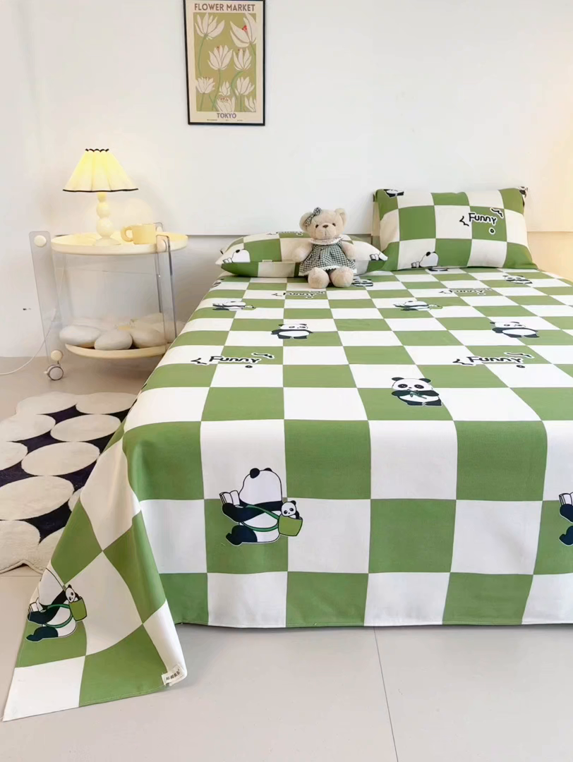 91家纺网 家纺一手货源 找家纺 （总）首爱家纺 2026新款原棉标印花老粗布床单