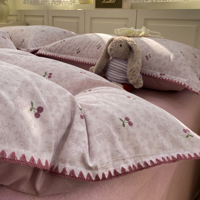 91家纺网 家纺一手货源 找家纺 （总）浮光家居 2026新款全棉贝壳边纯棉四件套系列2