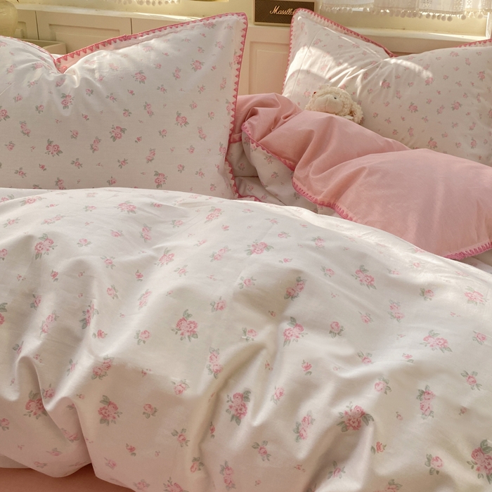 91家纺网 家纺一手货源 找家纺 浮光家居 2026新款全棉贝壳边纯棉四件套系列2 寻微