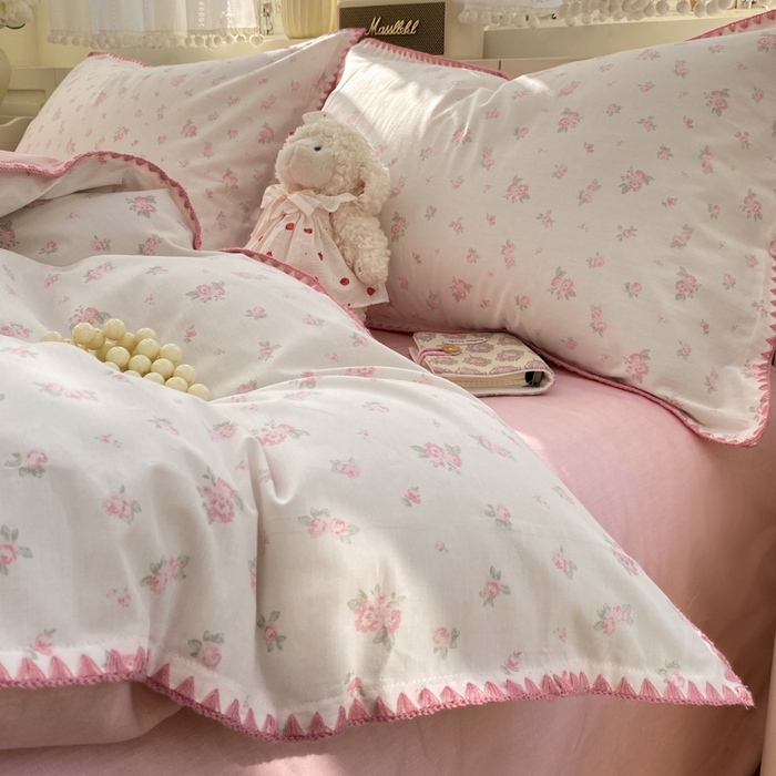 浮光家居 2026新款全棉贝壳边纯棉四件套系列2 寻微