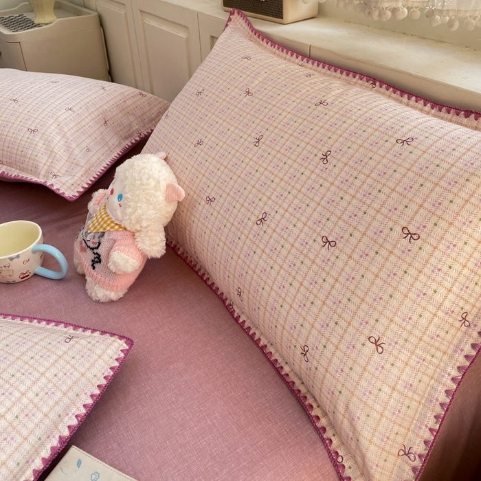 91家纺网 家纺一手货源 找家纺 浮光家居 2026新款全棉贝壳边纯棉四件套系列2 星慕