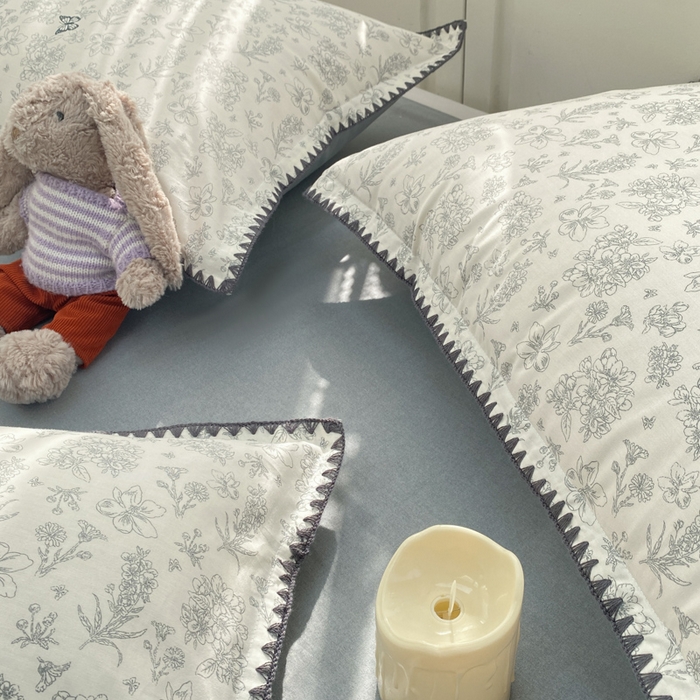 91家纺网 家纺一手货源 找家纺 浮光家居 2026新款全棉贝壳边纯棉单被套系列2 蝶恋花