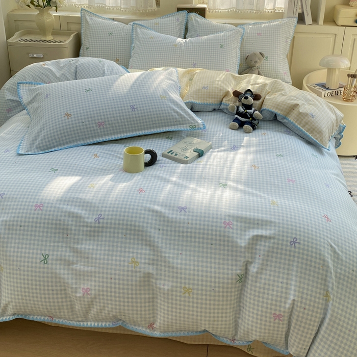 91家纺网 家纺一手货源 找家纺 浮光家居 2026新款全棉贝壳边纯棉单被套系列2 夏日恋格兰