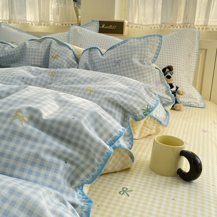 91家纺网 家纺一手货源 找家纺 浮光家居 2026新款全棉贝壳边纯棉单被套系列2 夏日恋格兰