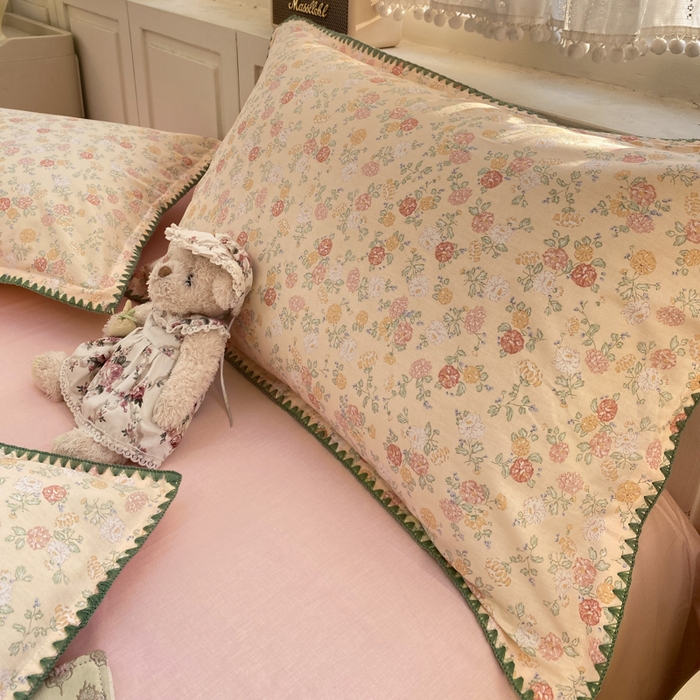 91家纺网 家纺一手货源 找家纺 浮光家居 2026新款全棉贝壳边纯棉单被套系列2 爱丽花园