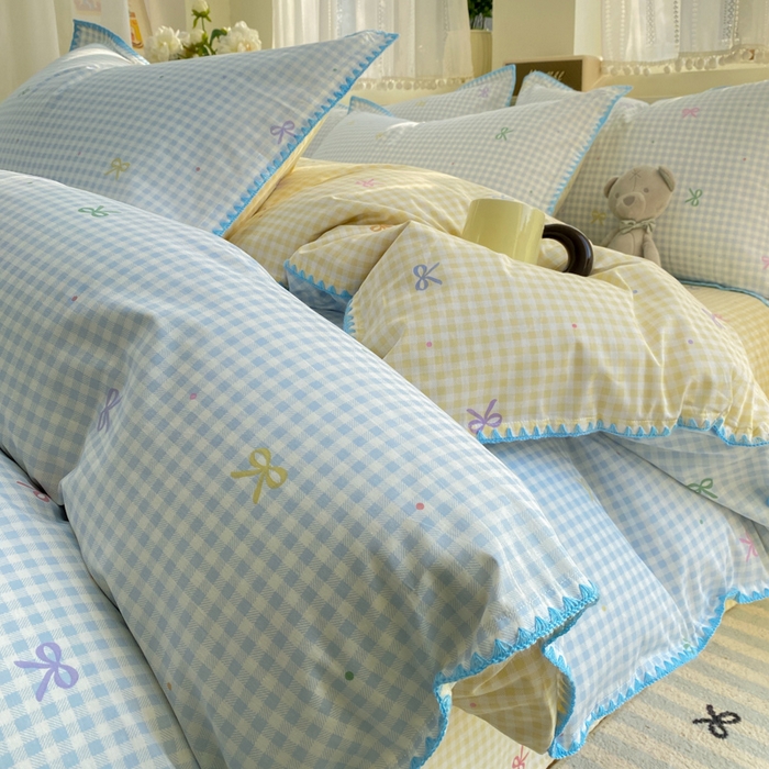 91家纺网 家纺一手货源 找家纺 浮光家居 2026新款全棉贝壳边纯棉单被套系列2 夏日恋格兰