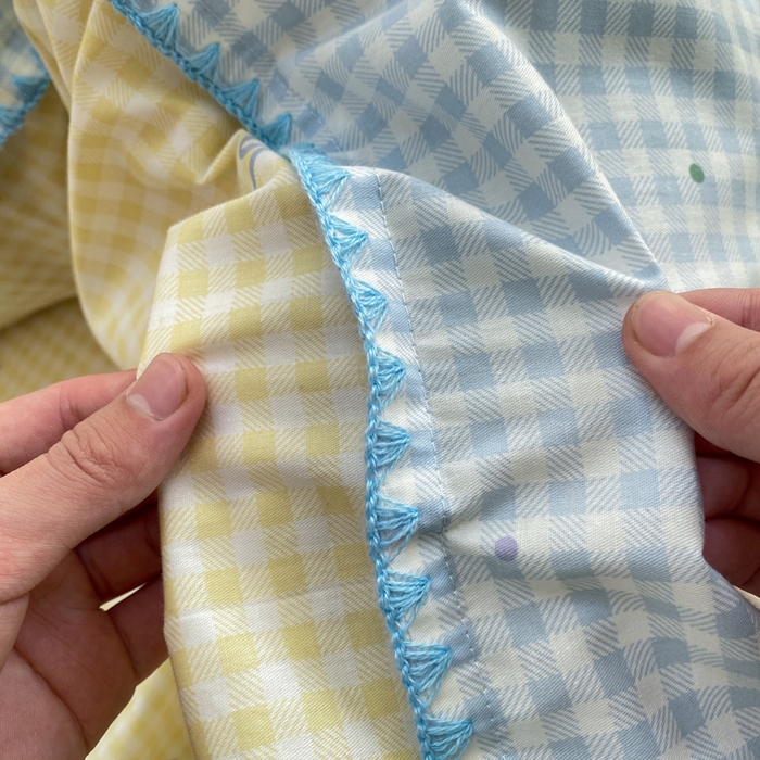 91家纺网 家纺一手货源 找家纺 浮光家居 2026新款全棉贝壳边纯棉单被套系列2 夏日恋格兰