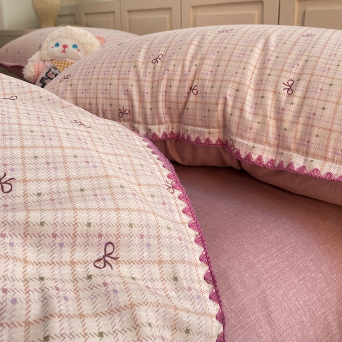 91家纺网 家纺一手货源 找家纺 浮光家居 2026新款全棉贝壳边纯棉单被套系列2 星慕