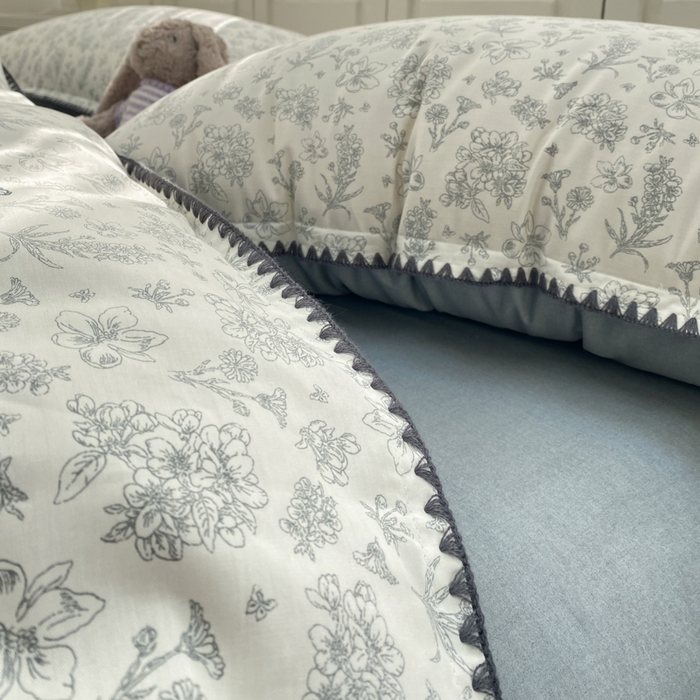 91家纺网 家纺一手货源 找家纺 浮光家居 2026新款全棉贝壳边纯棉单被套系列2 蝶恋花