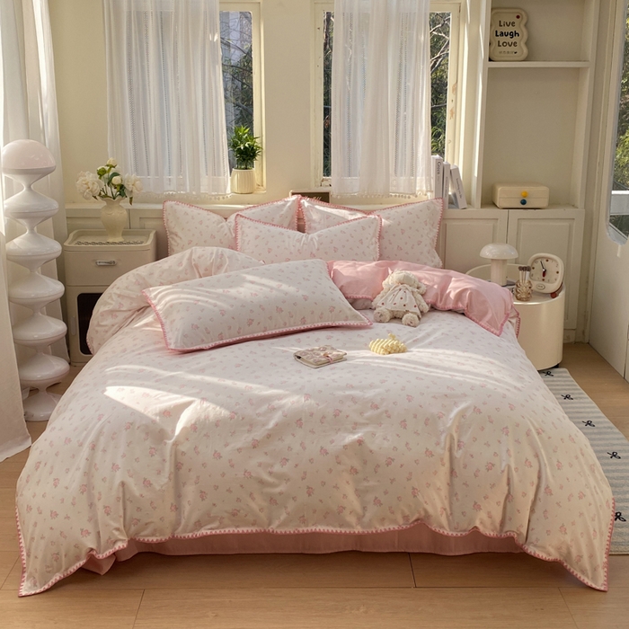 91家纺网 家纺一手货源 找家纺 浮光家居 2026新款全棉贝壳边纯棉单被套系列2 寻微