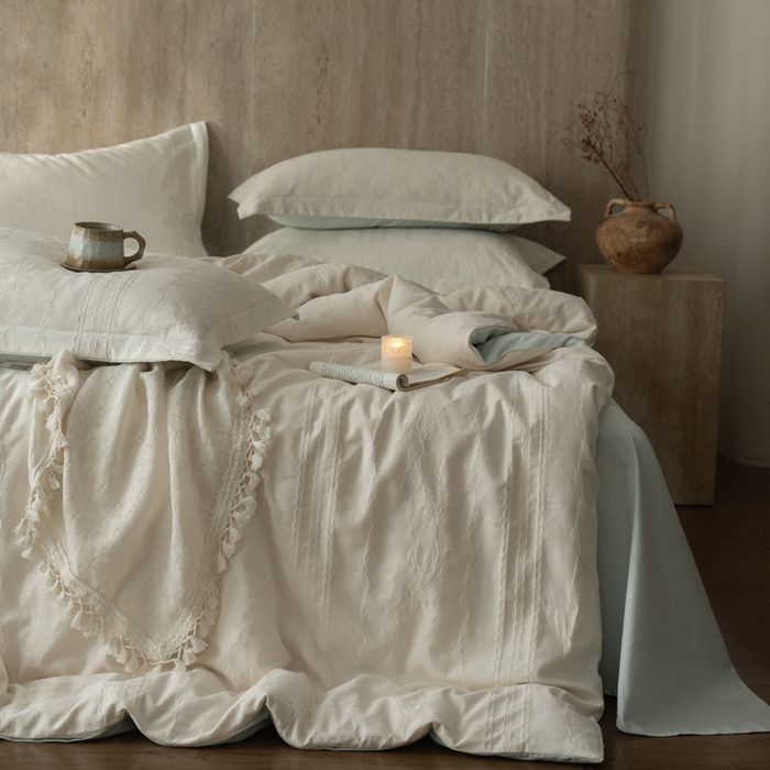 91家纺网 家纺一手货源 找家纺 （总）爱思佳 2026新款A类全棉60s浮雕亮面提花系列四件套