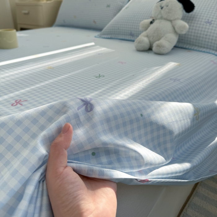 91家纺网 家纺一手货源 找家纺 浮光家居 2026新款全棉贝壳边纯棉单床单系列2 夏日恋格兰