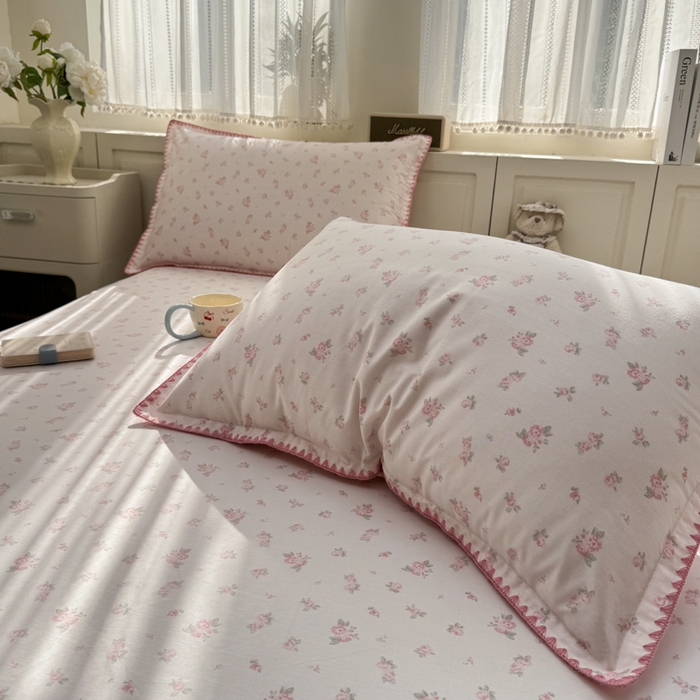 91家纺网 家纺一手货源 找家纺 浮光家居 2026新款全棉贝壳边纯棉单床单系列2 寻微