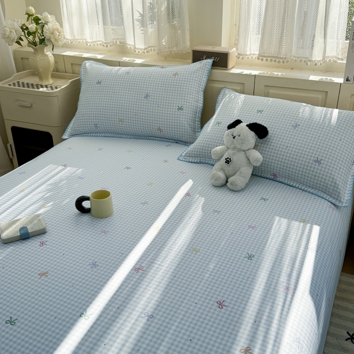 91家纺网 家纺一手货源 找家纺 浮光家居 2026新款全棉贝壳边纯棉单床单系列2 夏日恋格兰